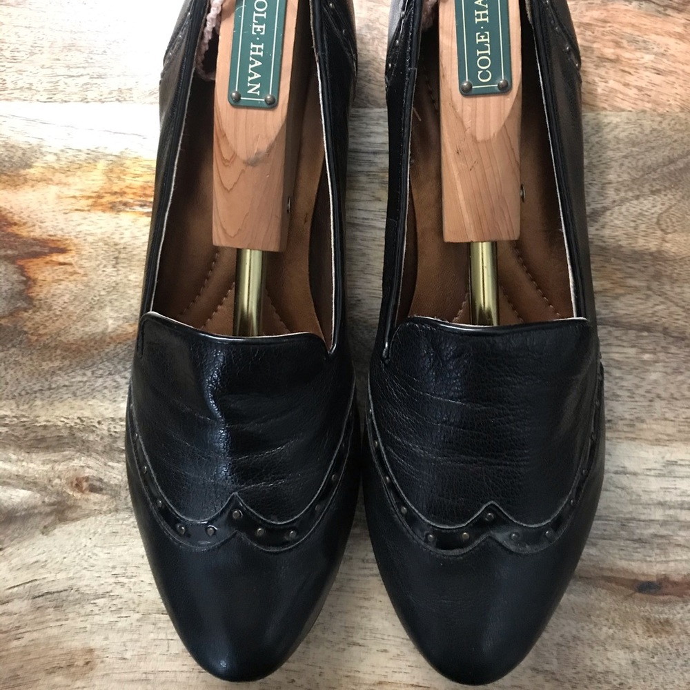 Naturalized Black Leather Wingtip Oxfords